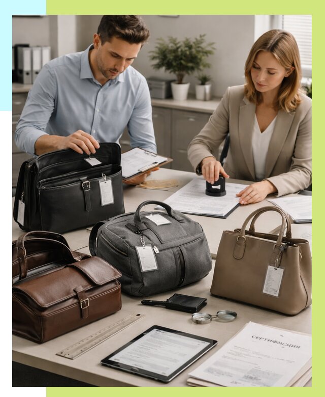 Сертификация сумок в Пушкине от 8113 руб. | Алешин-Пшн