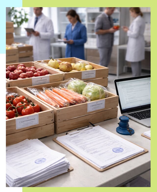 Сертификация овощей и фруктов в Пушкине от 9194 р. | Алешин-Пшн
