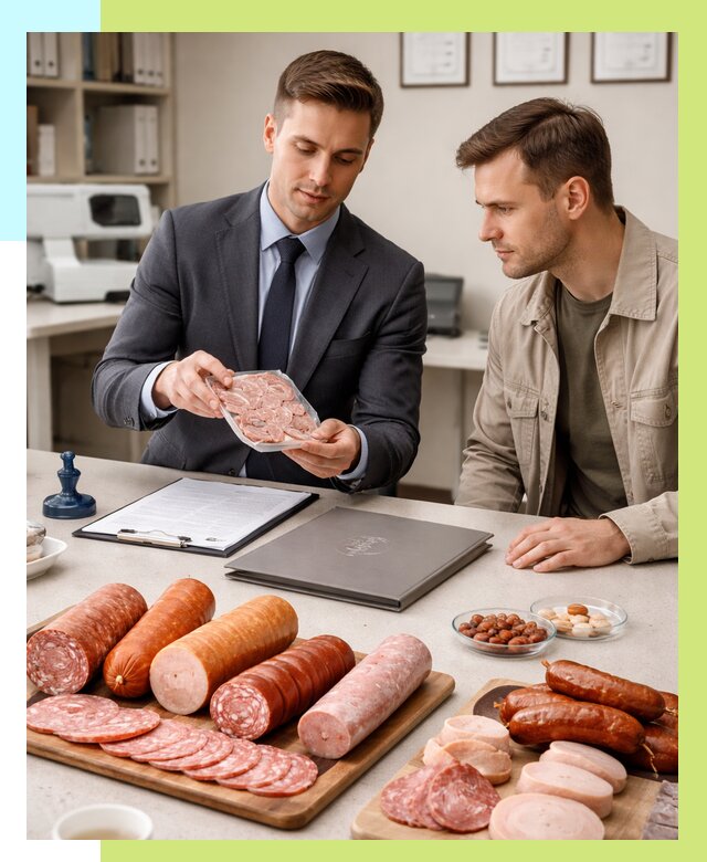 Сертификация колбасных изделий в Пушкине от 8113 р. | Алешин-Пшн