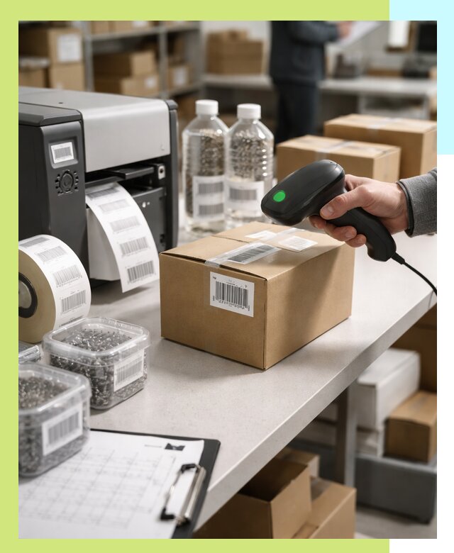Штрихкодирование продукции и маркировка для продажи в Пушкине
